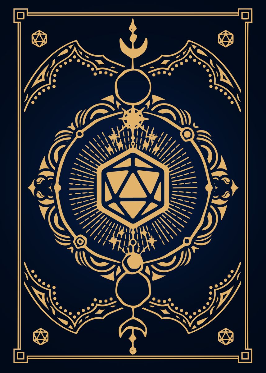'D20 Spell card' Poster by LouteCrea Displate