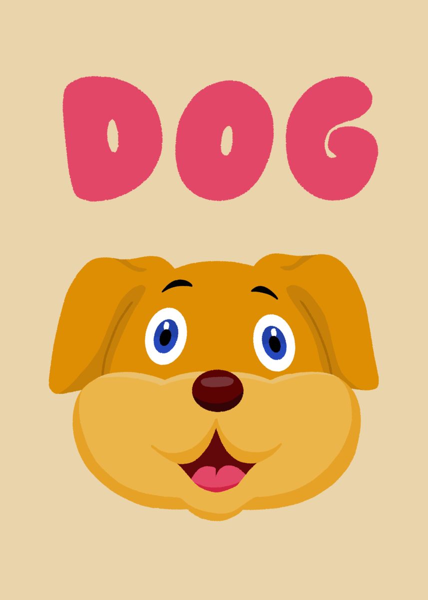 'cute dog' Poster by Hype Sign Displate