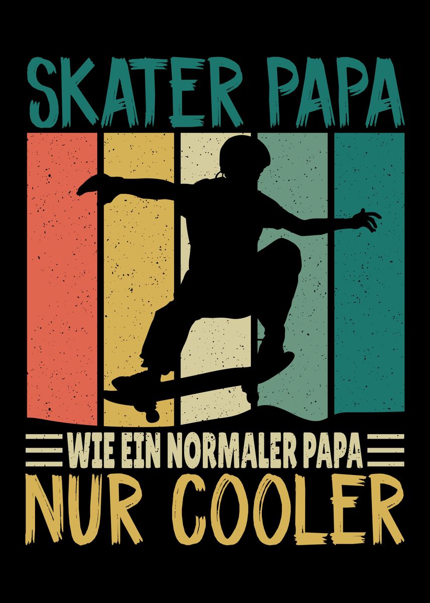 'Skateboarder Motiv beim' Poster by Bombdesign Displate