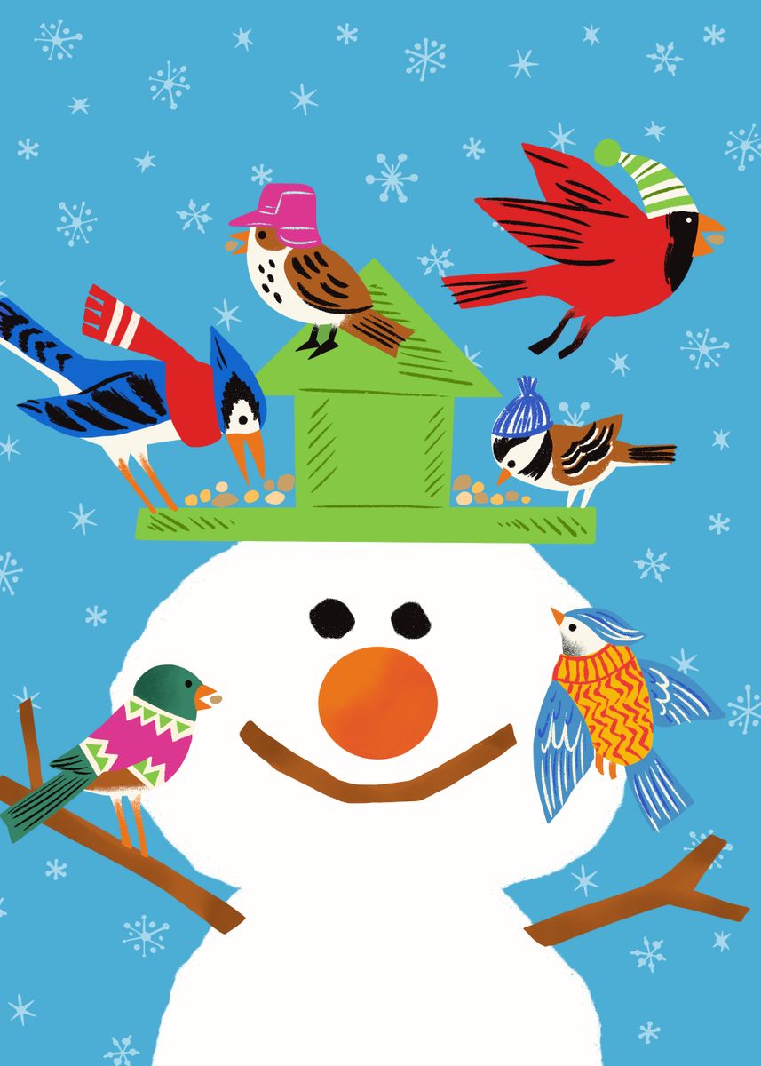 'Snowman' Poster, picture, metal print, paint by American Vintage ...