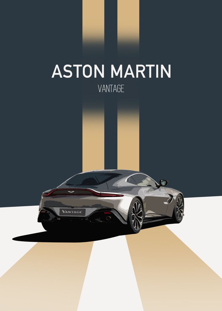 'Aston Martin Vantage' Poster, picture, metal print, paint by Full ...