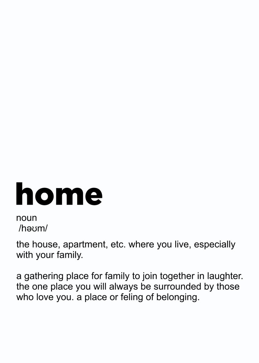 'home definition posters' Poster by Greatest of all time Displate ...