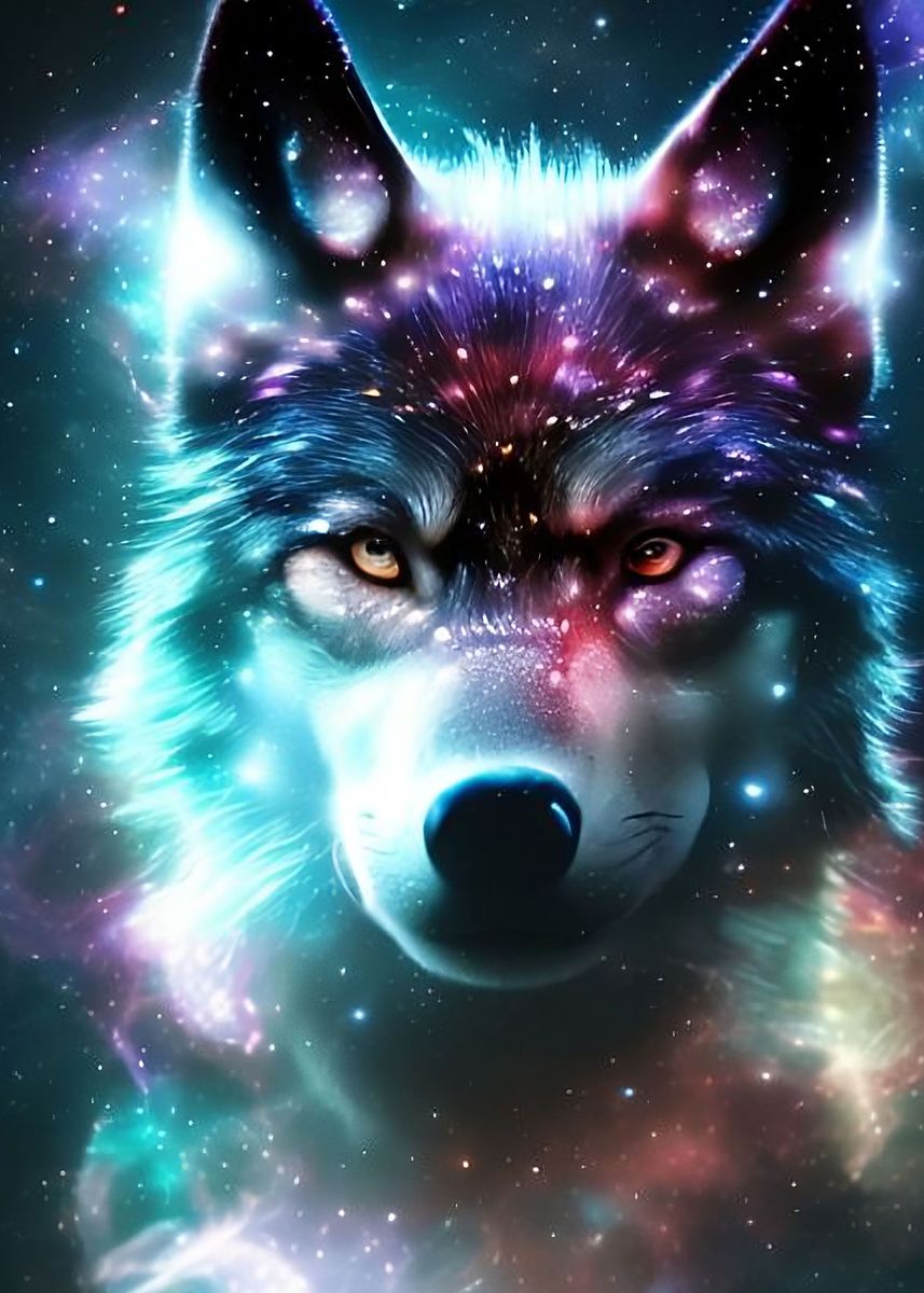 'Space Wolf' Poster, picture, metal print, paint by Christian Strang ...