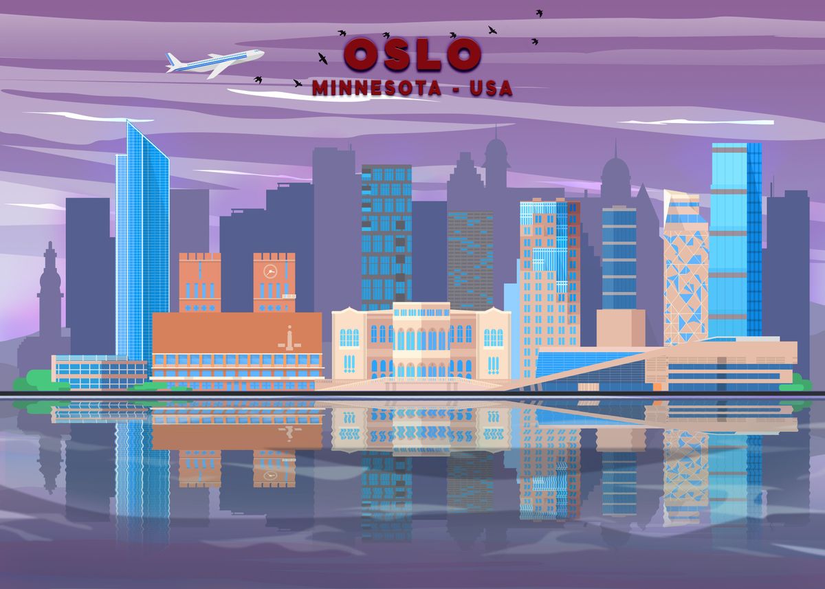'Travel to Oslo Minnesota' Poster by All of Posters Official Displate