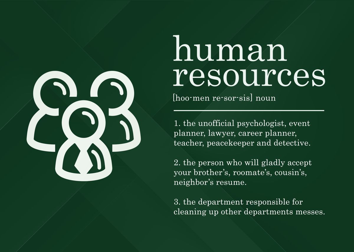 'Human Resources Definition' Poster by 84PixelDesign Displate