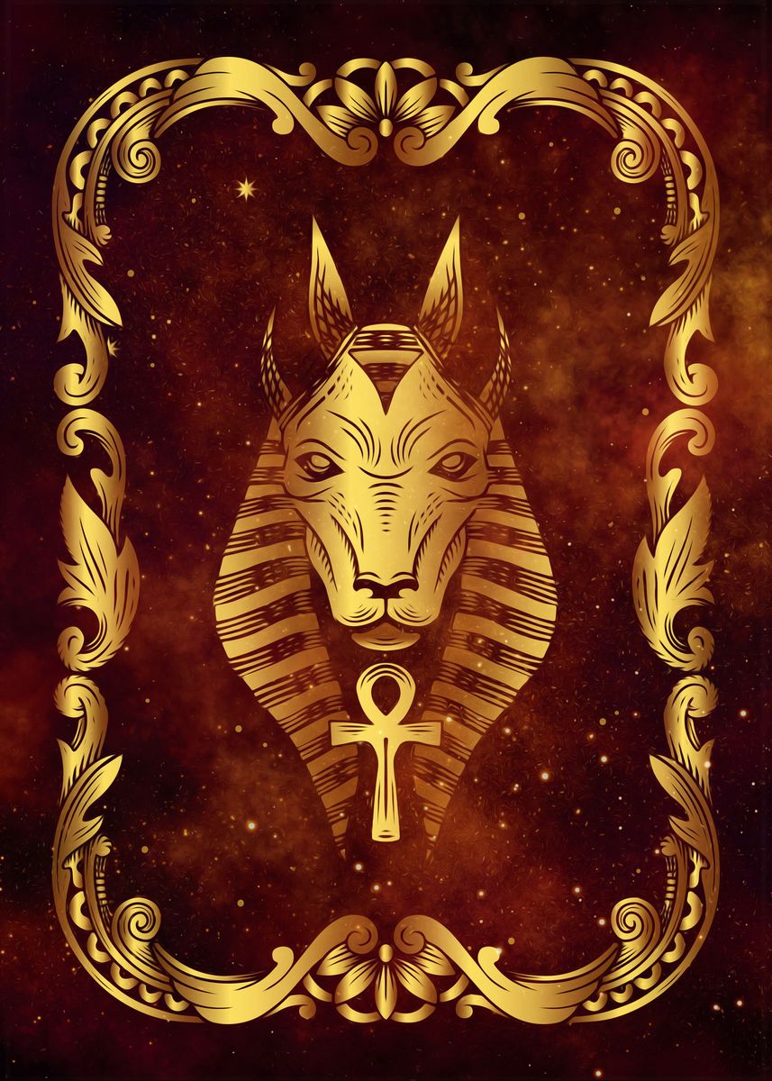 'Egyptian god Tarot card' Poster by Michael Landsberger Displate