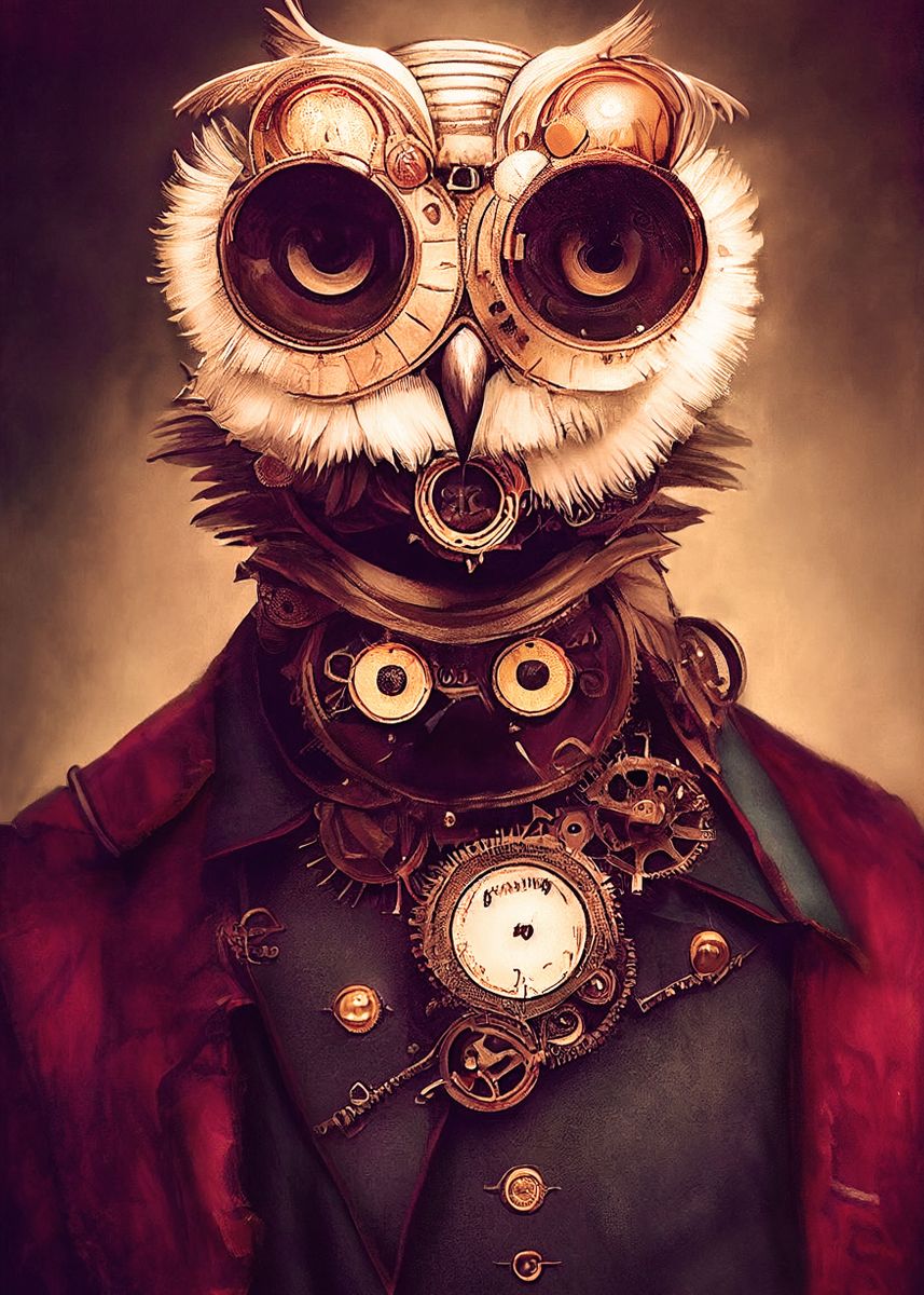 Cyberpunk Owl Poster By Tapu Vlad Displate cyberpunk-owl-poster-by-tapu-vlad-displate