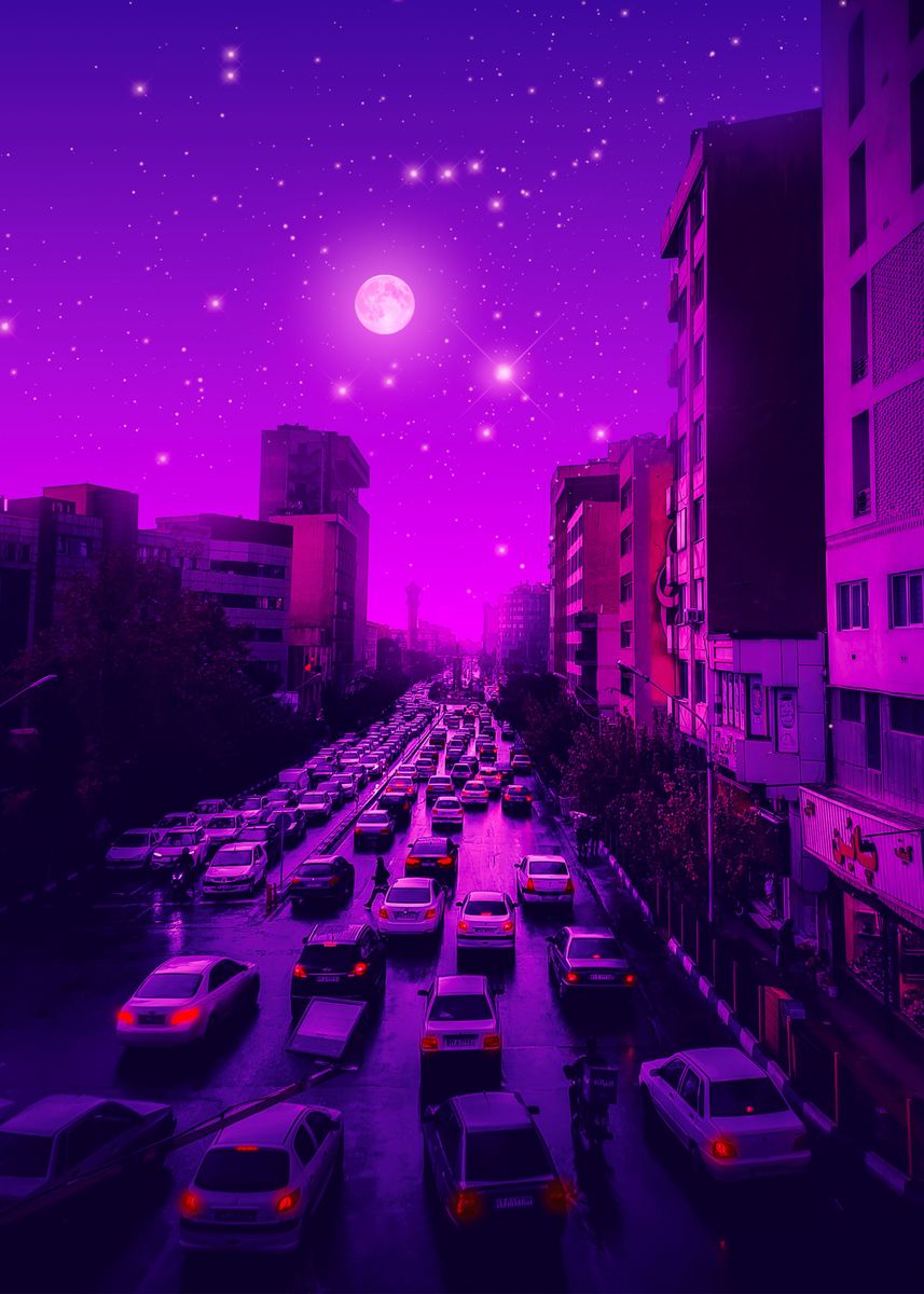 'Enchanted night' Poster, picture, metal print, paint by Ritvik Takkar ...