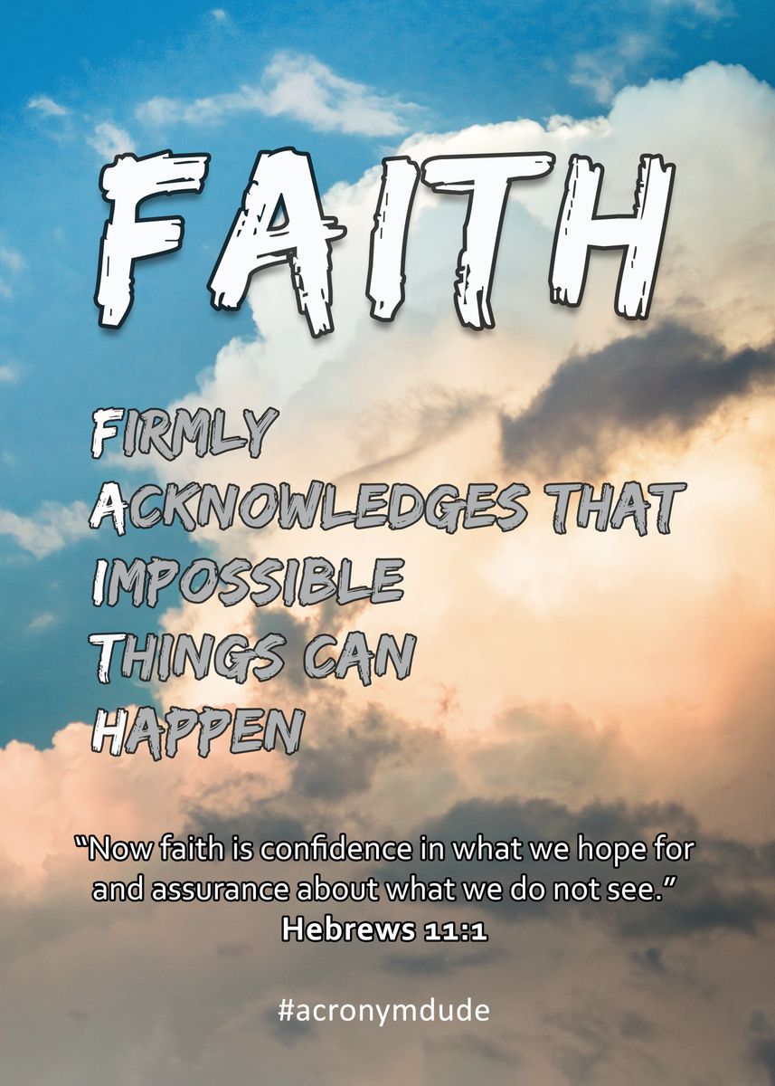 'FAITH' Poster by Emmanuel Hernandez Displate