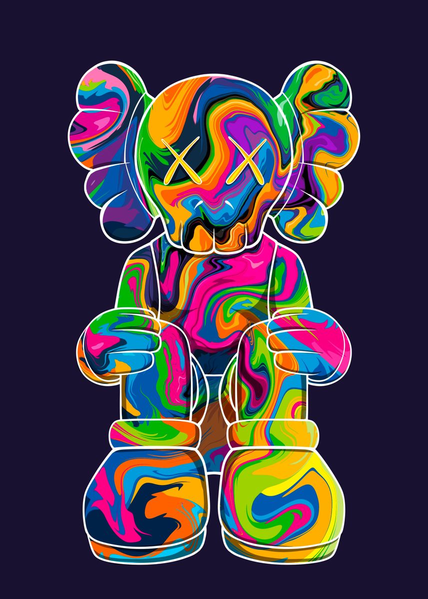 'kaws liquid ' Poster, picture, metal print, paint by Boon Edgar Displate