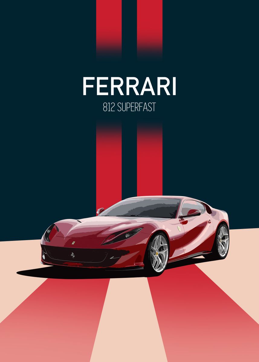 Poster Ferrari 812 Superfast 830 CV by Mansory