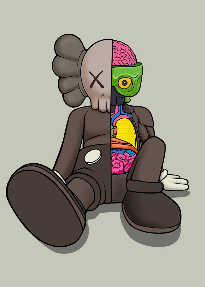 'kaws' Poster, picture, metal print, paint by Boon Edgar Displate