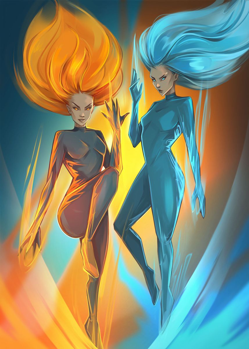 'Dynamic duo' Poster, picture, metal print, paint by Sonata Creates ...