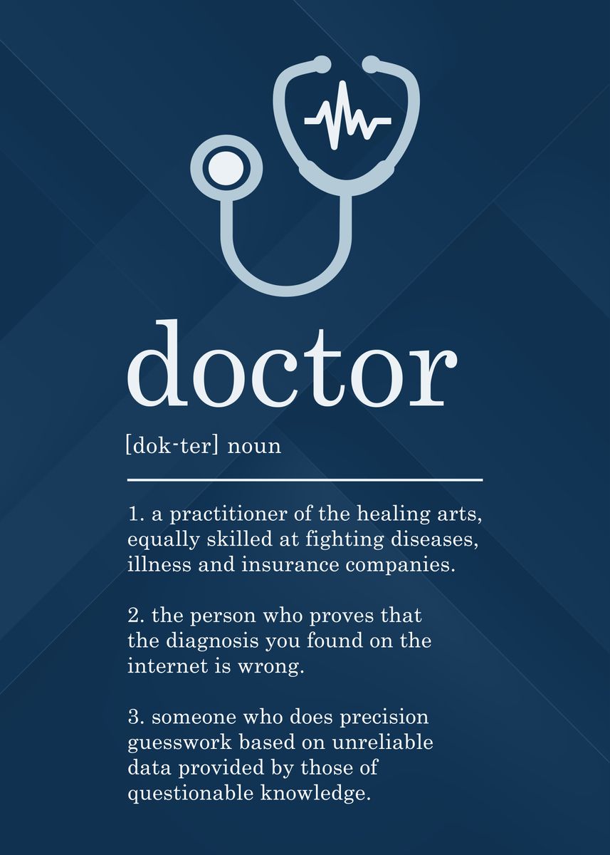 funny-doctor-definition-poster-picture-metal-print-paint-by