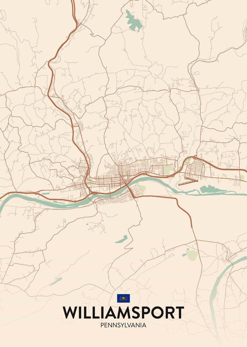 'Williamsport PA' Poster by IMR Designs Displate