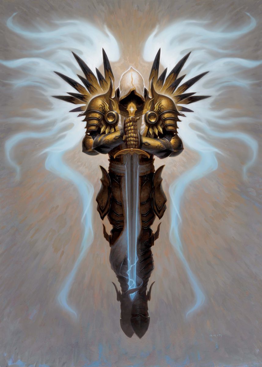 'Diablo Tyrael' Poster, picture, metal print, paint by Diablo | Displate