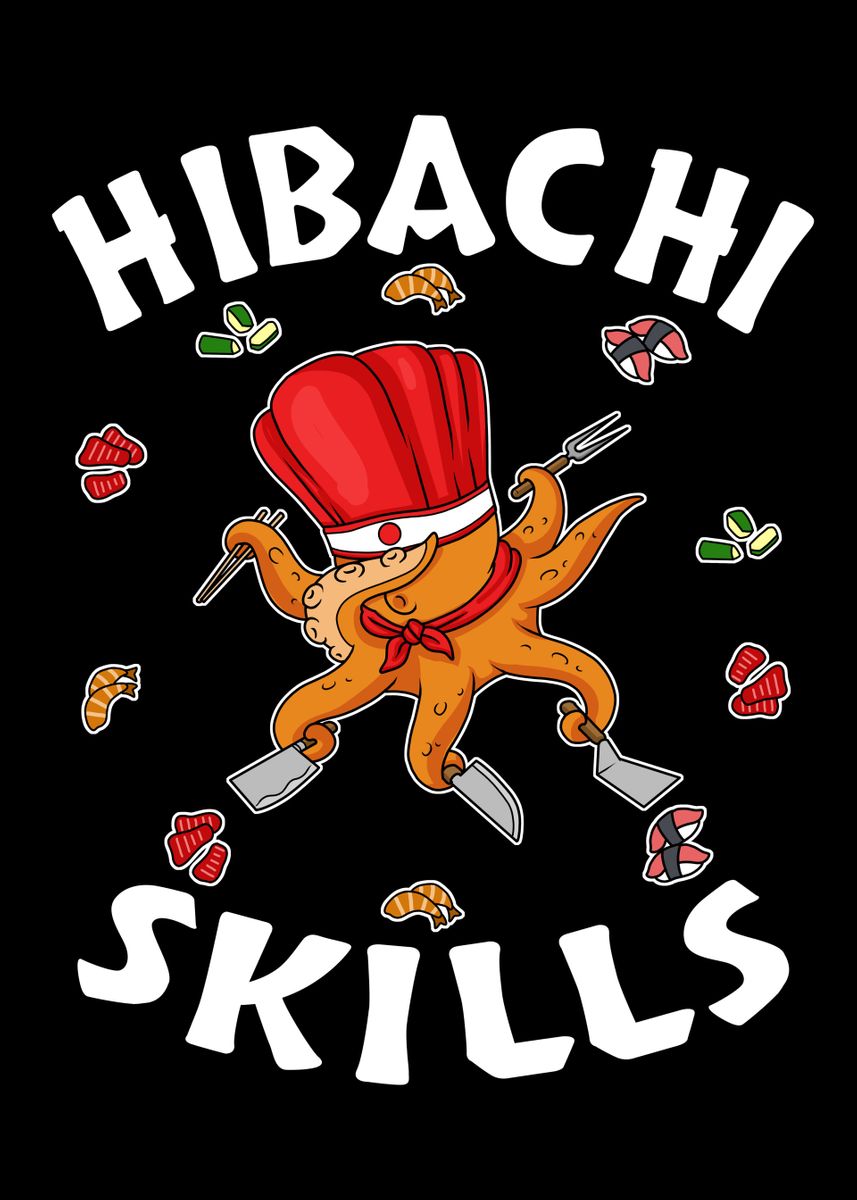 'Japanese Hibachi Grill ' Poster, picture, metal print, paint by