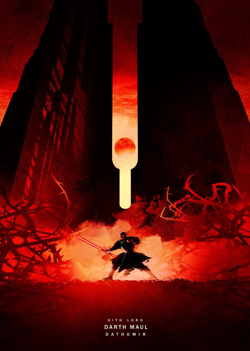 'Darth Maul' Poster, picture, metal print, paint by Star Wars | Displate