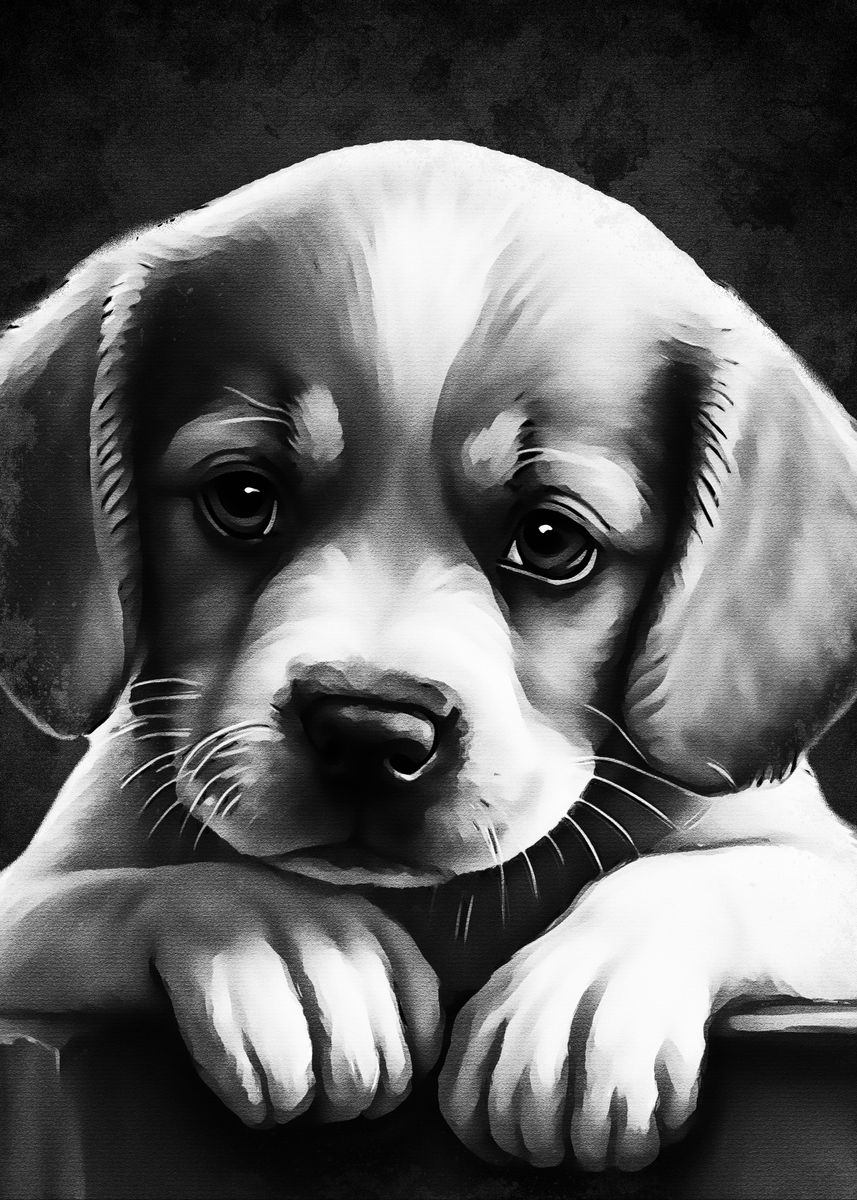 'Cute Dog' Poster by Coffee Design Displate