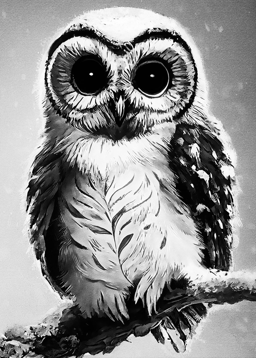 'White Owl' Poster by Coffee Design Displate