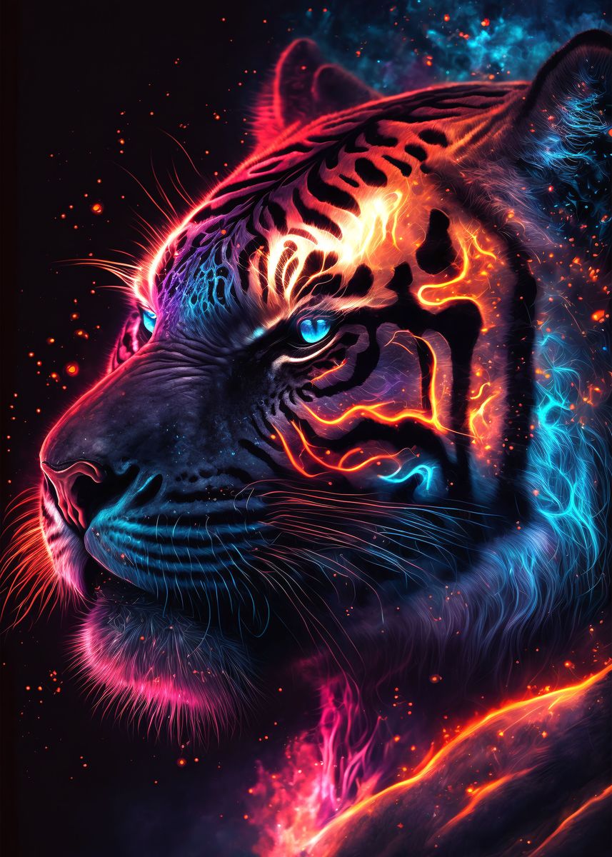'Mystic Tiger' Poster by nogar007 | Displate