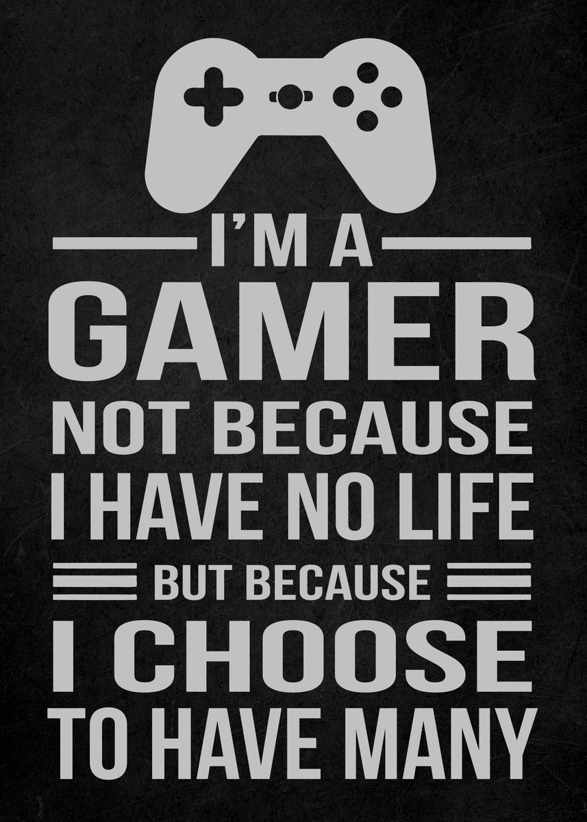 'game Gaming Quote' Poster By Anime Manga Poster 