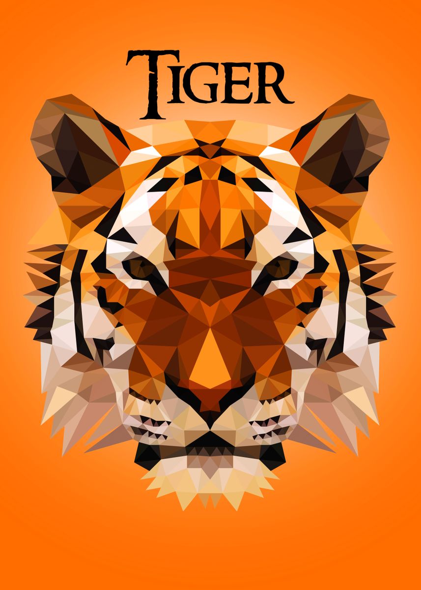 'Tiger' Poster, picture, metal print, paint by Dare Neil | Displate