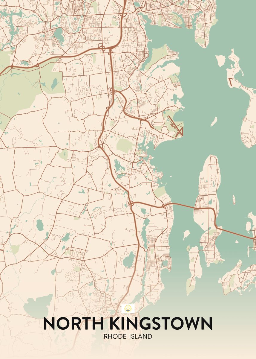 'North Kingstown RI' Poster, picture, metal print, paint by IMR Designs ...