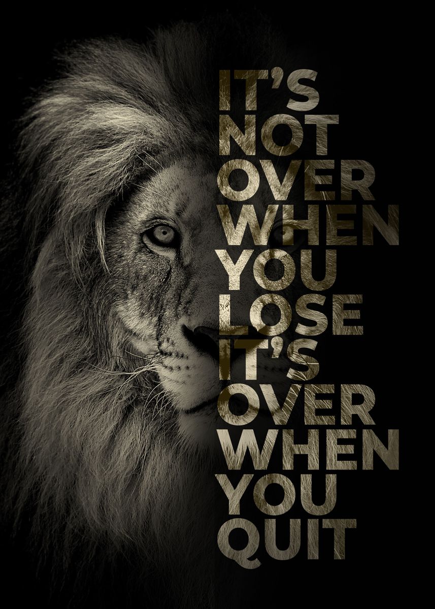 'Lion Rules Of Life' Poster, picture, metal print, paint by Boon Bi ...