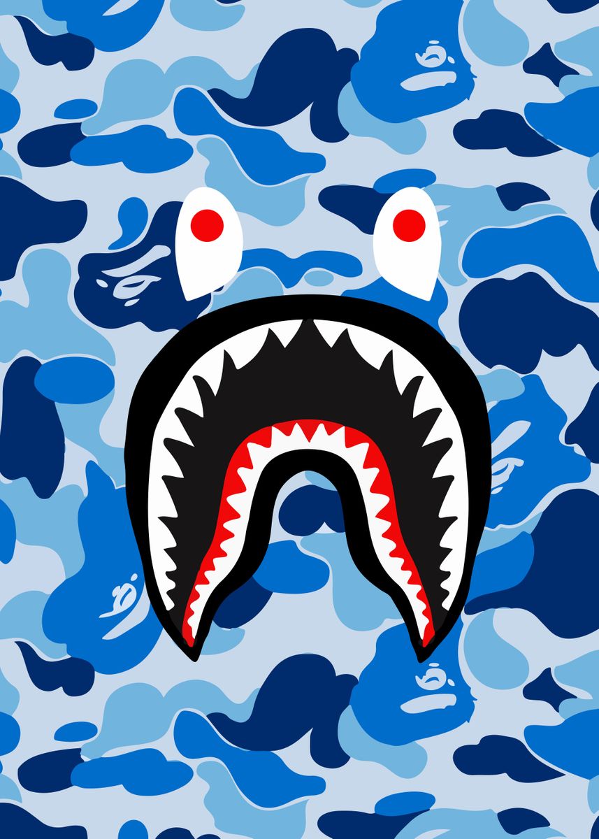 Bape Shark Hypebeast Ape' Poster by Uber Colektiv, Displate in 2023