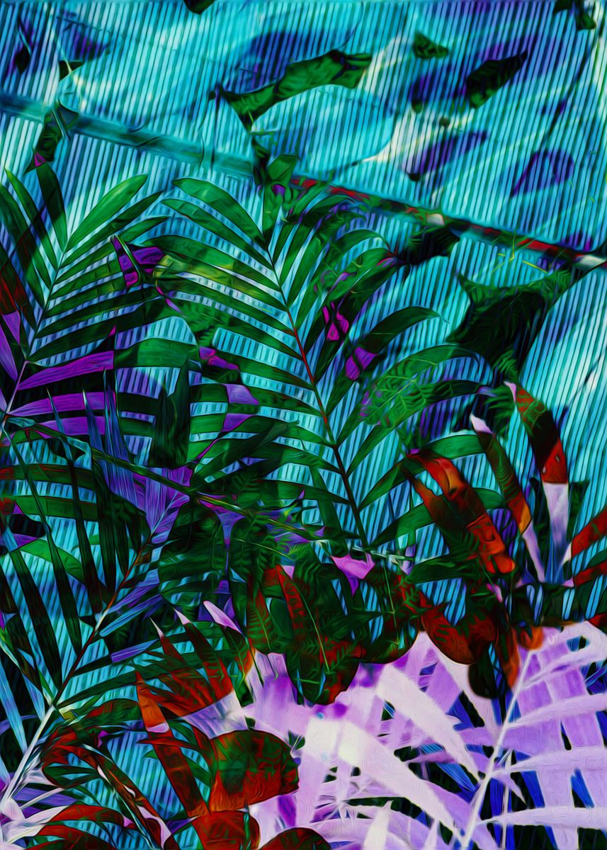 'Retro Leaves' Poster by vandervisuals Displate