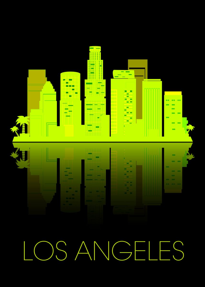 ‘Los Angeles City ’ Poster by crbn design | Displate