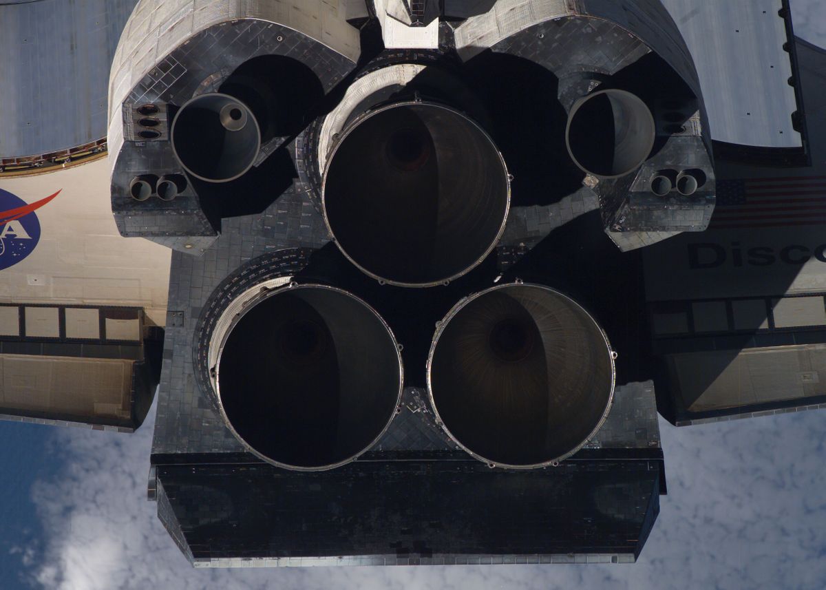 'Space Shuttle engines' Poster by Galaxy Images | Displate