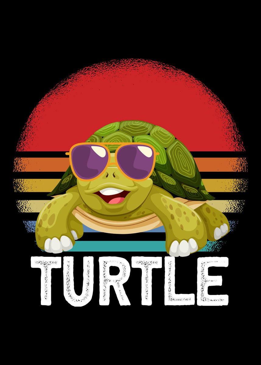 'Turtle Sunglases' Poster by Hexor | Displate