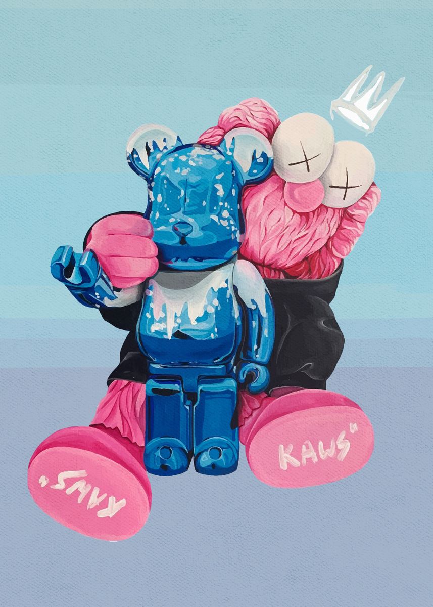 'Kaws Companion' Poster, picture, metal print, paint by Uber Colektiv