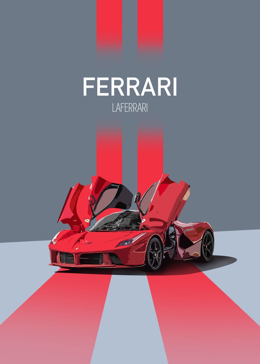 Ferrari LaFerrari Colors Poster