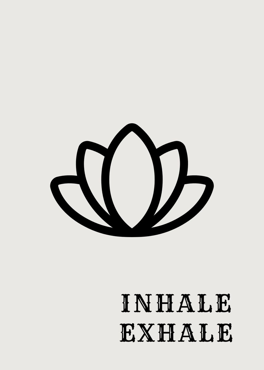 'Inhale Exhale ' Poster, picture, metal print, paint by 1x Merch | Displate