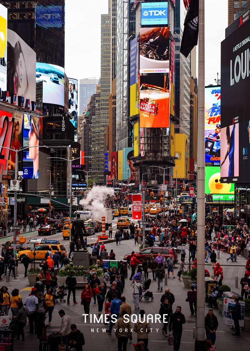 'Times Square ' Poster, picture, metal print, paint by Famous City ...