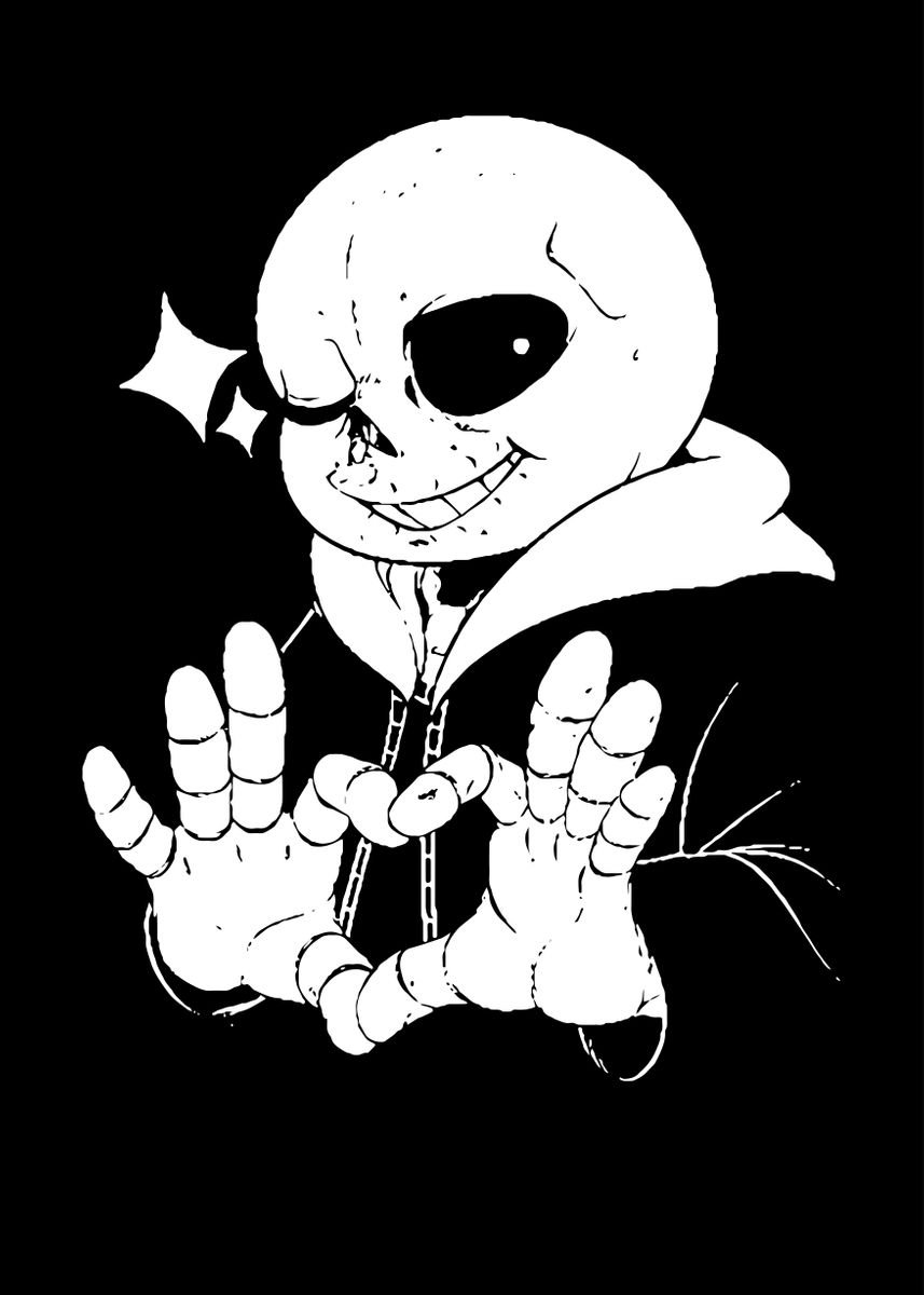 'undertale Sans Lazy Bones' Poster, Picture, Metal Print, Paint By 