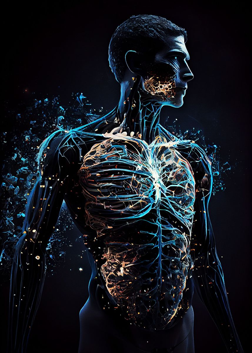 'Human body' Poster, picture, metal print, paint by Coffee Design