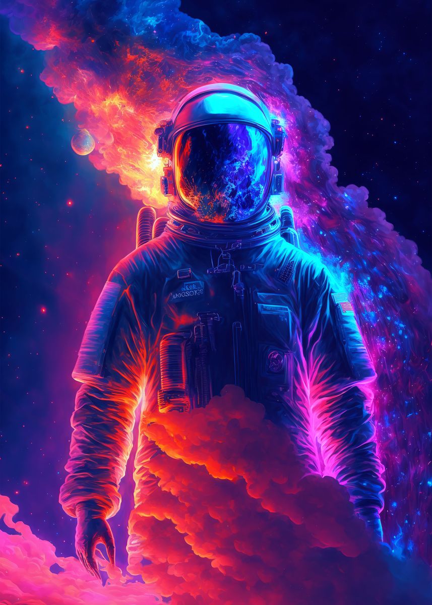 neon astronaut