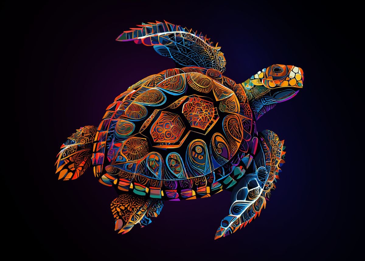 'detailed Turtle' Poster By Bestprints 