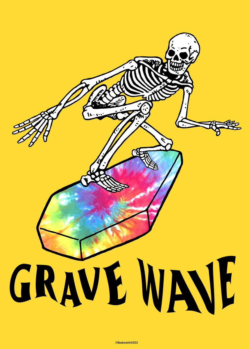 'GRAVE WAVE' Poster, picture, metal print, paint by Stan Osipov | Displate