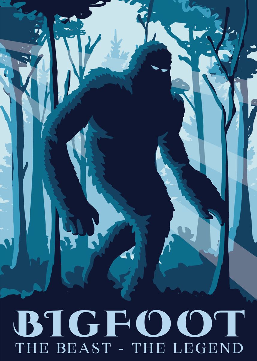 'bigfoot ' Poster, Picture, Metal Print, Paint By Fateh Lahlah 