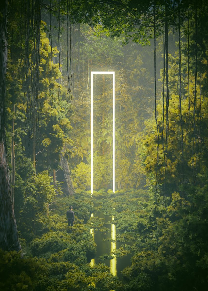 'Dimensions ' Poster, picture, metal print, paint by Icosphere Displate