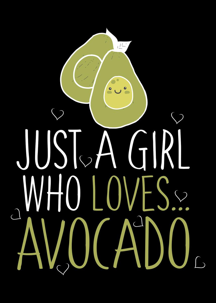 'Avocado' Poster, picture, metal print, paint by CrazySquirrel | Displate