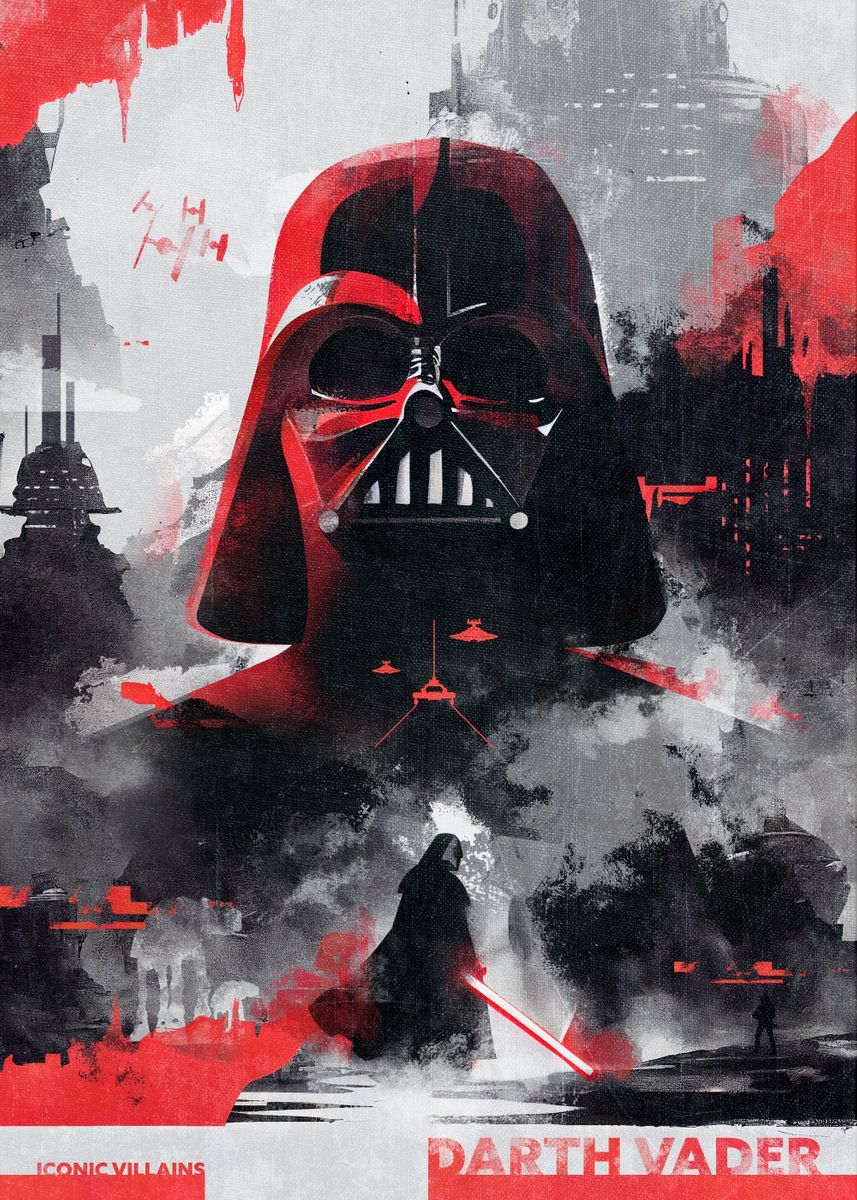 'Darth Vader' Poster, Picture, Metal Print, Paint By Star Wars | Displate