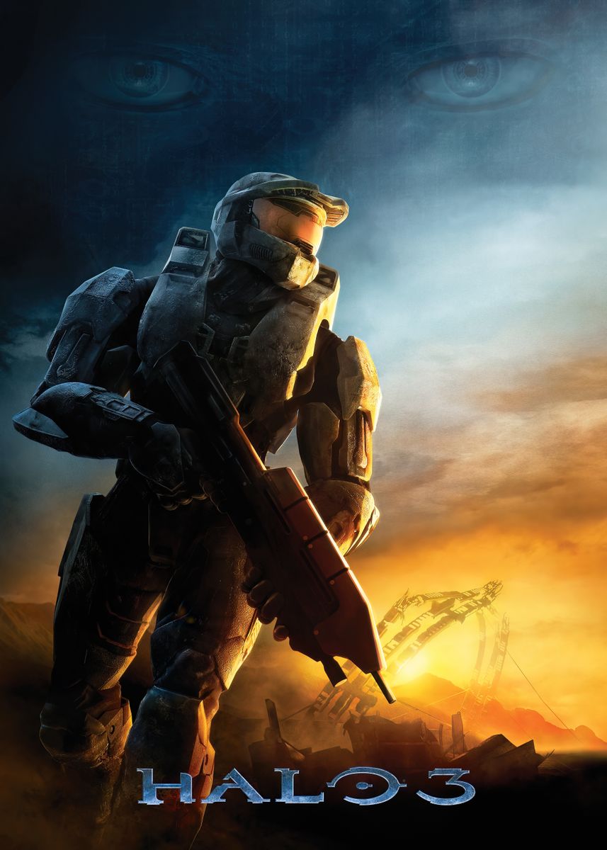 'Halo 3 Poster' Poster, picture, metal print, paint by Halo Game | Displate
