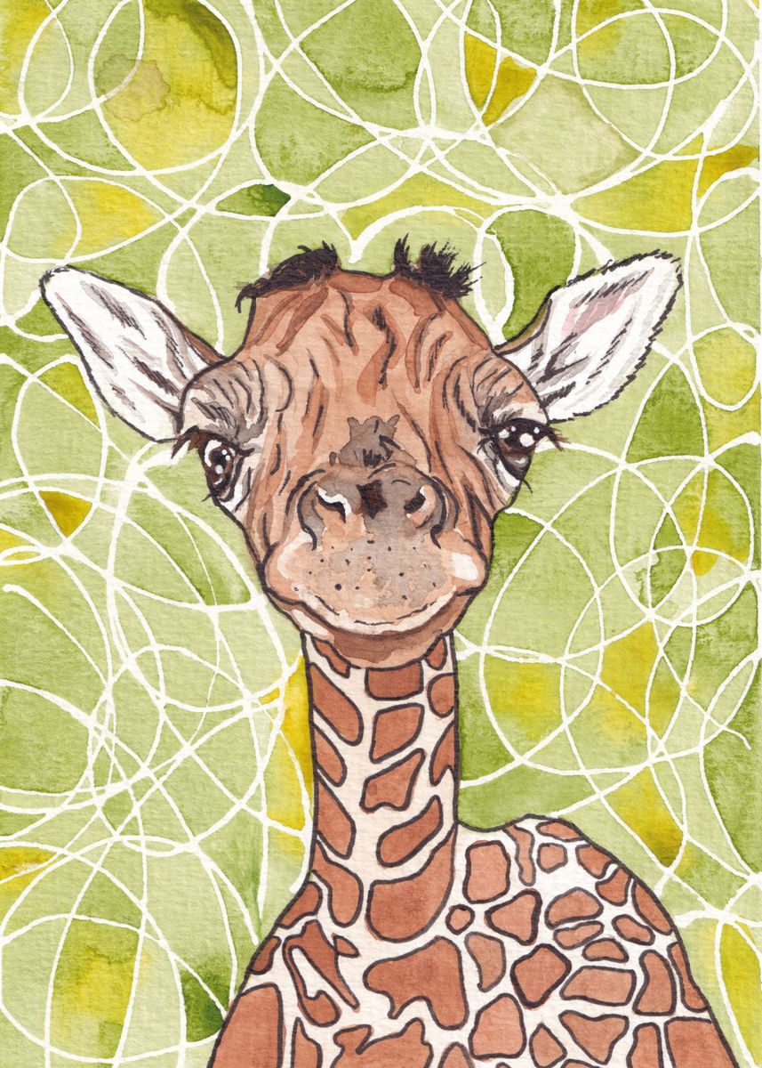 'Greg the Giraffe' Poster, picture, metal print, paint by Robyn Heath ...