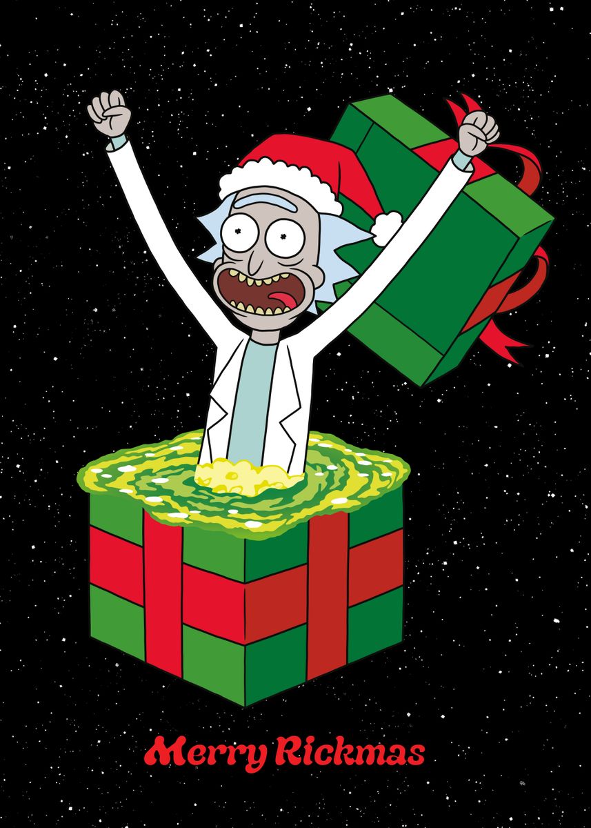 'A Rickmas Gift' Poster, picture, metal print, paint by Rick and Morty ...